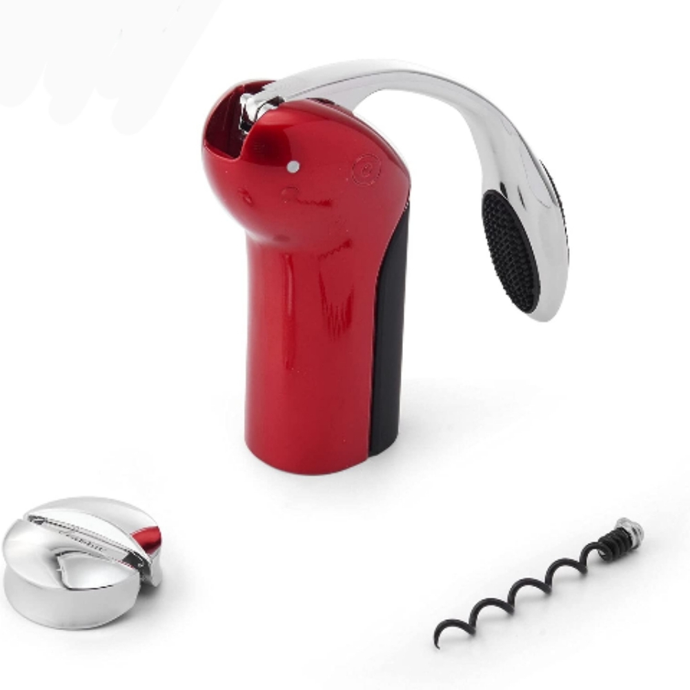 NIB Rabbit Original Vertical Corkscrew Wine Opener &Foil cutter & Extra spiral